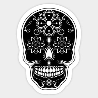 Sugar Skull/Mexican Folklore/BlackandWhitedesign Sticker